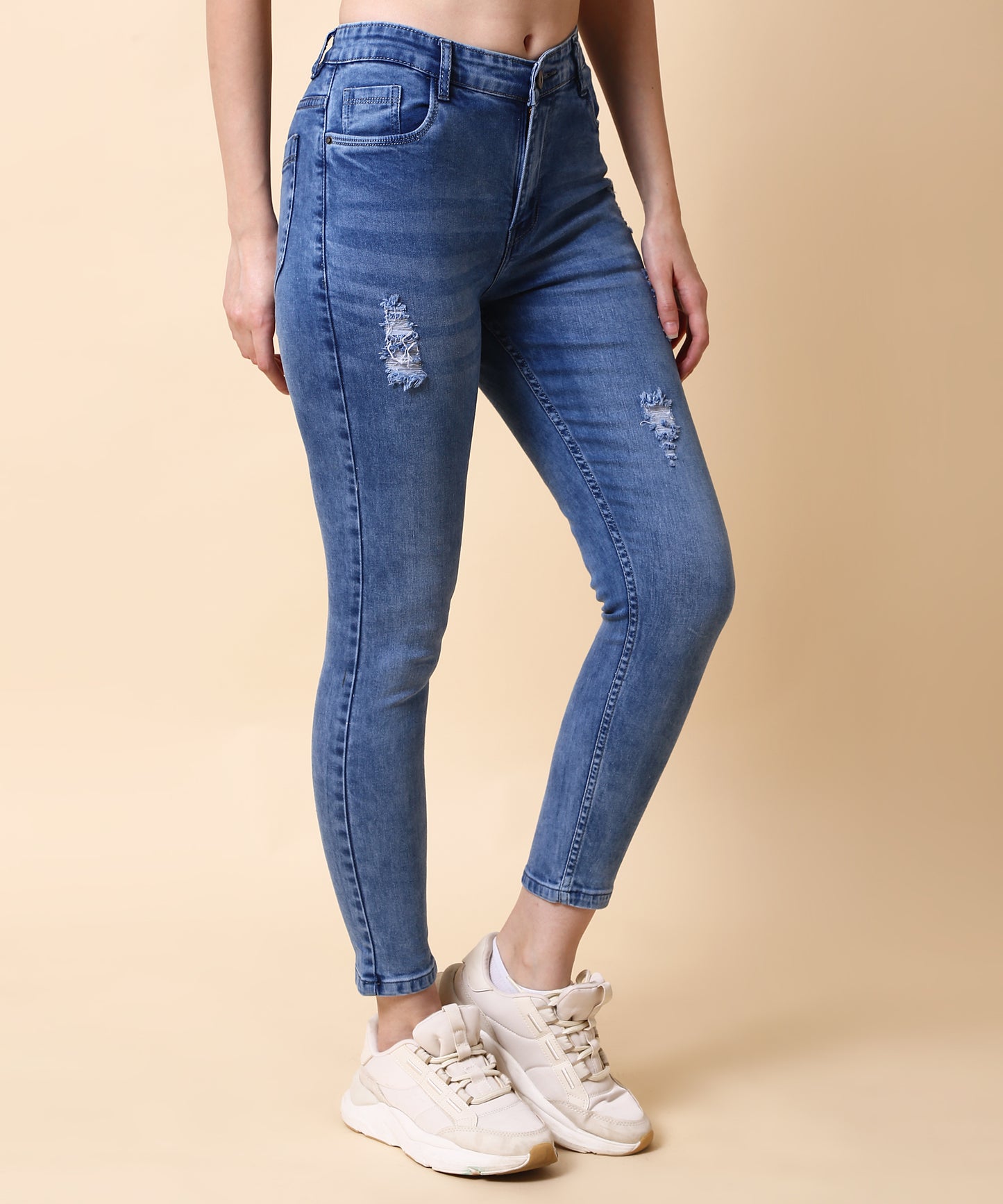 Women Skinny Light Blue Denim Jeans