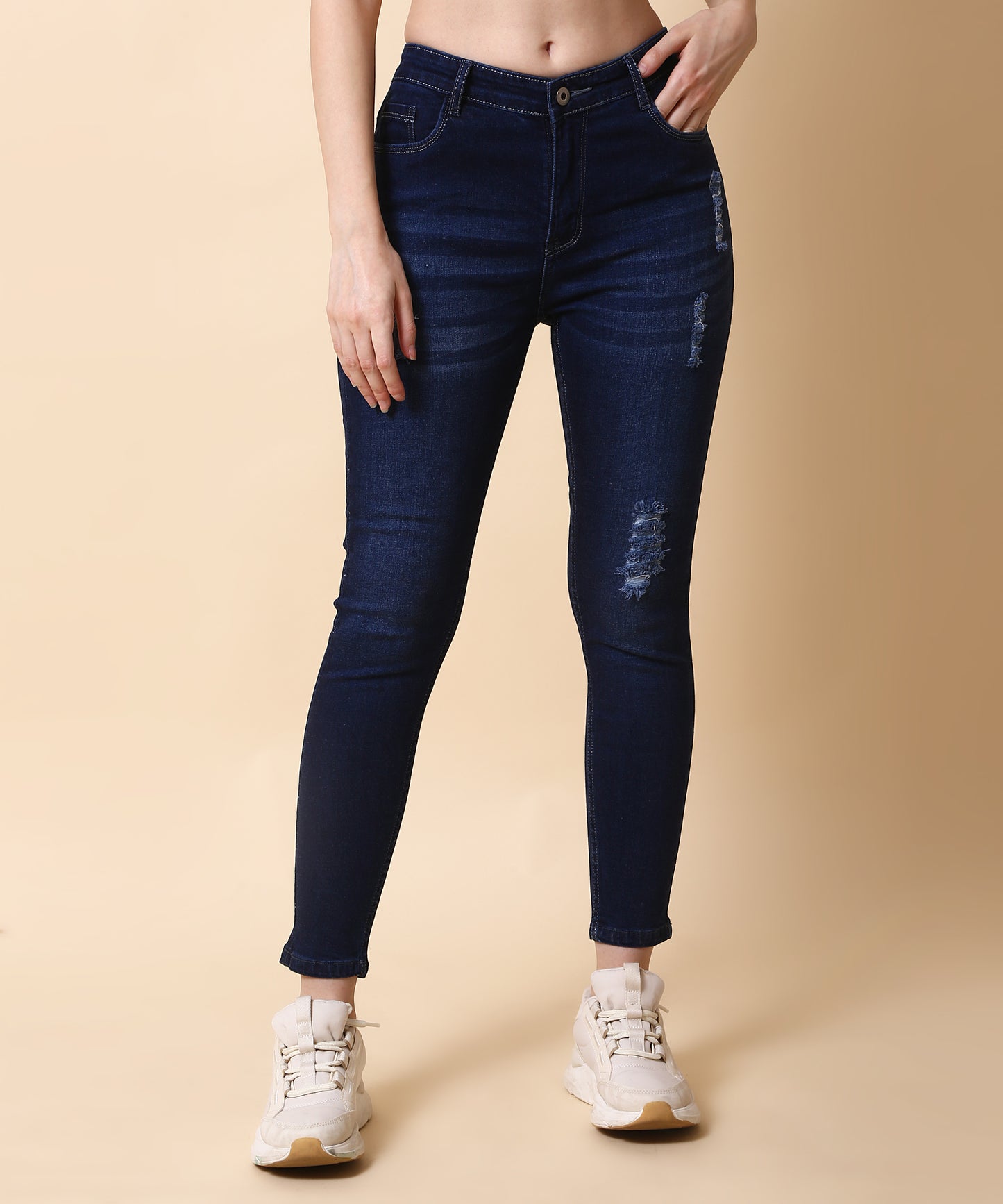 Women Skinny Blue Denim Jeans