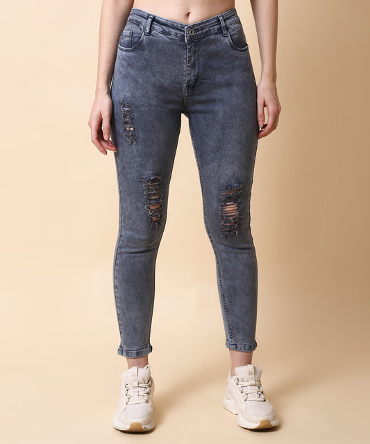 Women Grey Skinny Fit Denim jeans